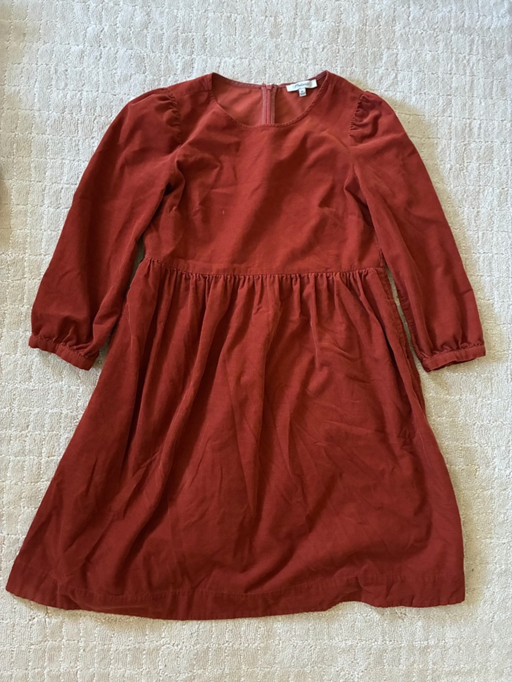 Madewell Woman’s Rust Corduroy Dress